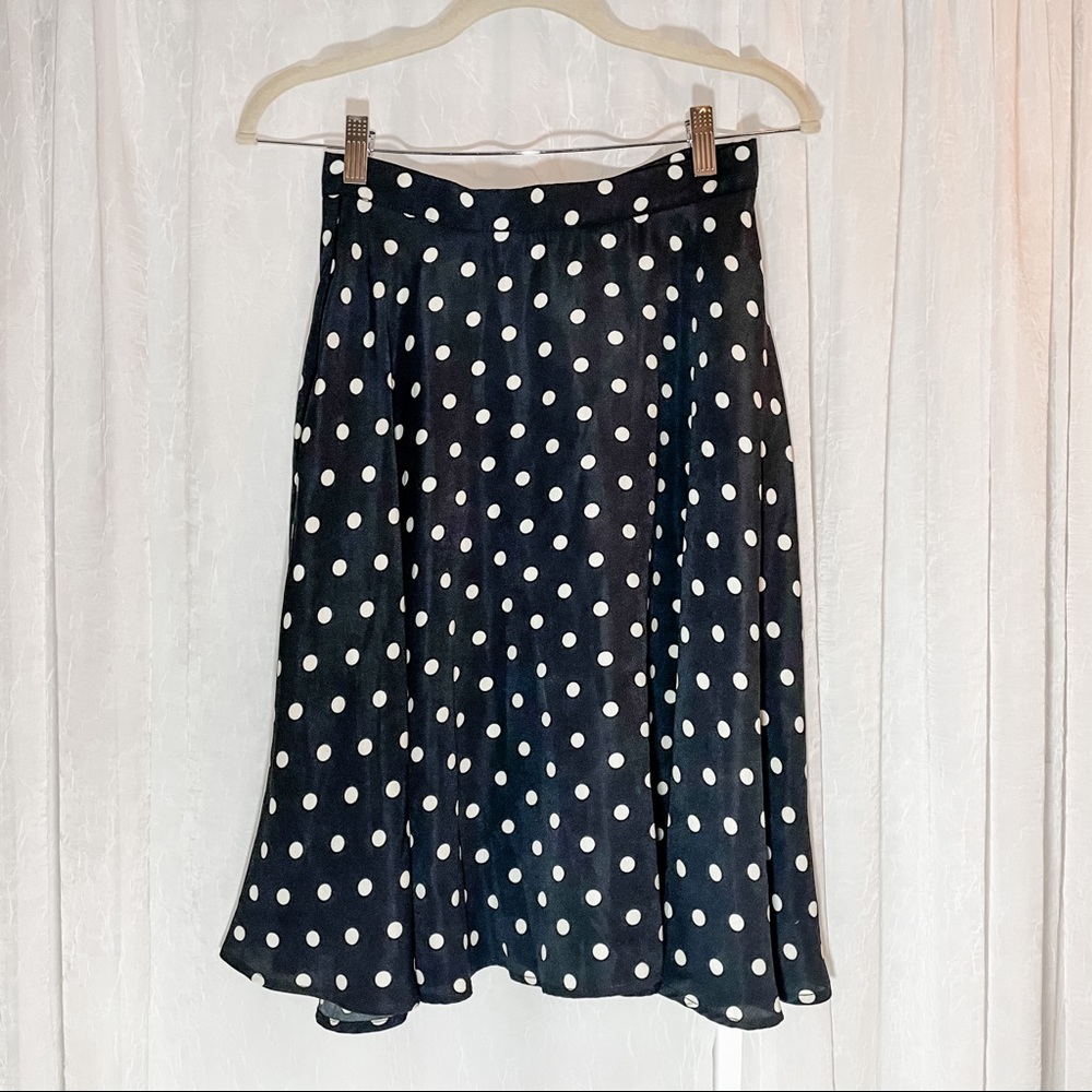 Shein Black White Polka Dotted Skirt NWOT